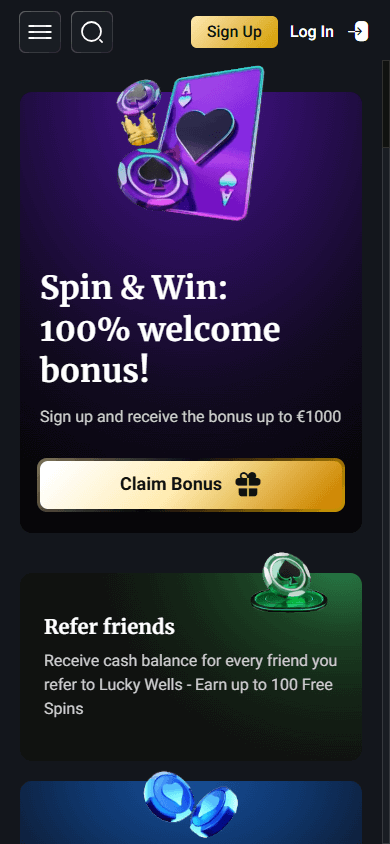 Lucky Wells Casino Mobile screenshot